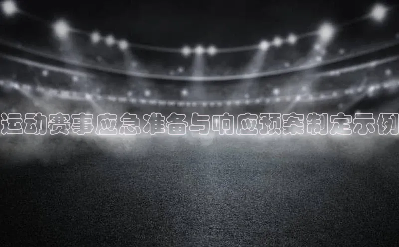 运动赛事应急准备与响应预案制定示例